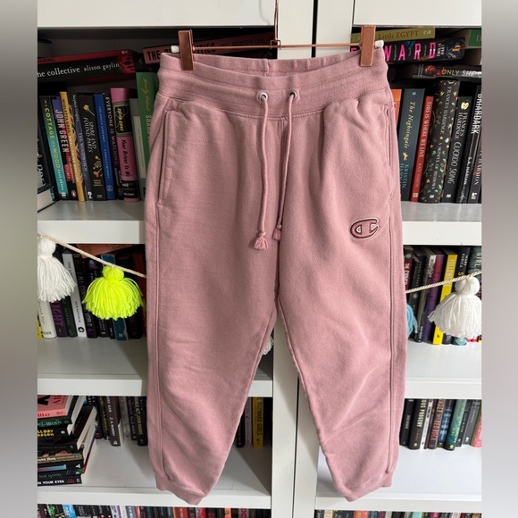 Champion baby pink cotton reverse weave classic jogger sweatpants lounge cozy - Picture 1 of 5